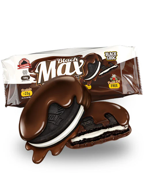 BLACKMAX TOTALCHOC SNACK DE COOKIES PROTEICAS CUBIERTAS DE CHOCOLATE
