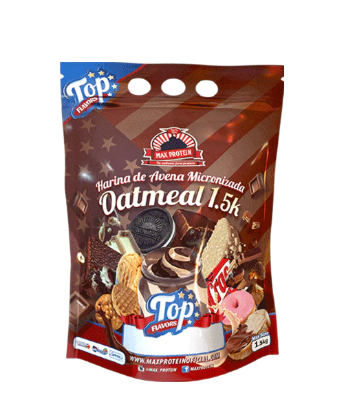 TOP FLAVORS OATMEAL1500g TOP 10 HARINAS DE AVENA AROMATIZADAS