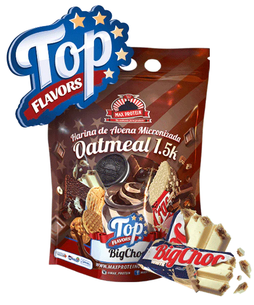 TOP FLAVORS OATMEAL1500g TOP 10 HARINAS DE AVENA AROMATIZADAS - Imagen 11