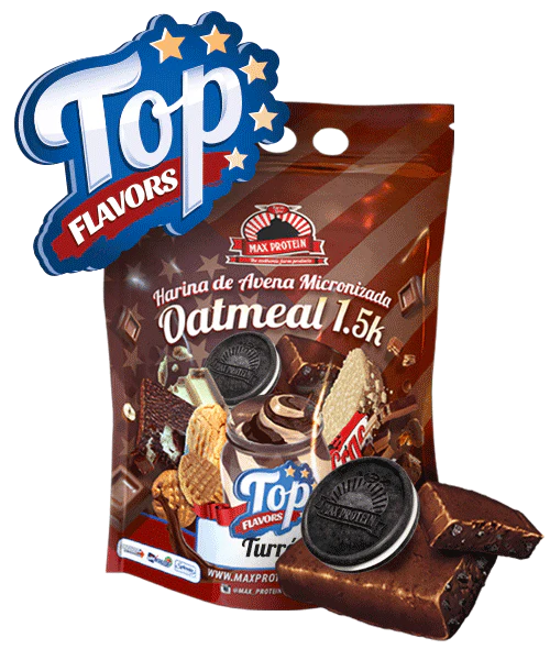 TOP FLAVORS OATMEAL1500g TOP 10 HARINAS DE AVENA AROMATIZADAS - Imagen 4